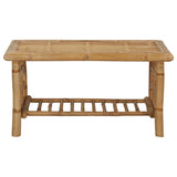 4 Piece Garden Lounge Set with Cushions Bamboo