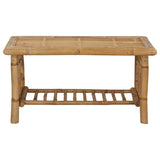4 Piece Garden Lounge Set with Cushions Bamboo - Extra Image