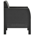 Garden Chair with Cushion Anthracite 63x65x76 cm PP Rattan