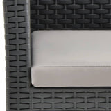 Garden Chair with Cushion Anthracite 63x65x76 cm PP Rattan - 45-Degree Angle