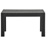 Garden Table Anthracite 58x58x41 cm PP Rattan