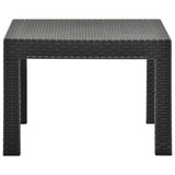 Garden Table Anthracite 58x58x41 cm PP Rattan - Side View