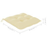 Garden Dining Chairs with Cushions 3 pcs Solid Acacia Wood - Close-Up Angle