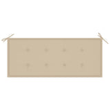 2-Seater Garden Bench with Cushion 120 cm Solid Eucalyptus Wood
