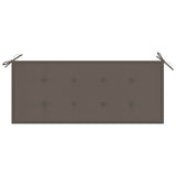 2-Seater Garden Bench with Cushion 120 cm Solid Eucalyptus Wood - Close-Up Angle