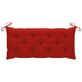 2-Seater Garden Bench with Cushion 120 cm Solid Eucalyptus Wood