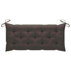 2-Seater Garden Bench with Cushion 120 cm Solid Eucalyptus Wood