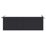 3-Seater Garden Bench with Cushion 150 cm Solid Eucalyptus Wood - Close-Up Angle