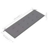 3-Seater Garden Bench with Cushion 150 cm Solid Eucalyptus Wood