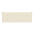 3-Seater Garden Bench with Cushion 150 cm Solid Eucalyptus Wood