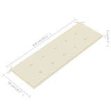 3-Seater Garden Bench with Cushion 150 cm Solid Eucalyptus Wood