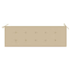 3-Seater Garden Bench with Cushion 150 cm Solid Eucalyptus Wood