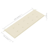 3-Seater Garden Bench with Cushion 150 cm Solid Eucalyptus Wood