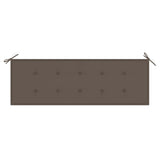 3-Seater Garden Bench with Cushion 150 cm Solid Eucalyptus Wood