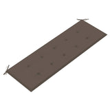 3-Seater Garden Bench with Cushion 150 cm Solid Eucalyptus Wood - Low Angle