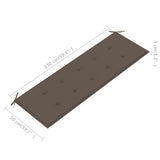 3-Seater Garden Bench with Cushion 150 cm Solid Eucalyptus Wood - Extra Image