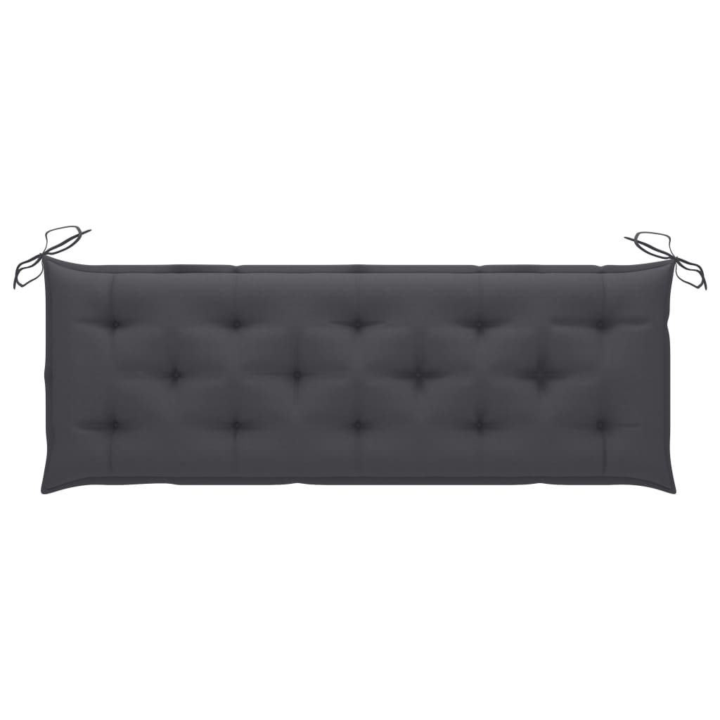 3-Seater Garden Bench with Cushion 150 cm Solid Eucalyptus Wood