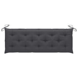 3-Seater Garden Bench with Cushion 150 cm Solid Eucalyptus Wood