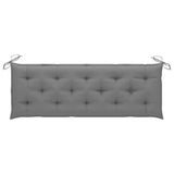 3-Seater Garden Bench with Cushion 150 cm Solid Eucalyptus Wood