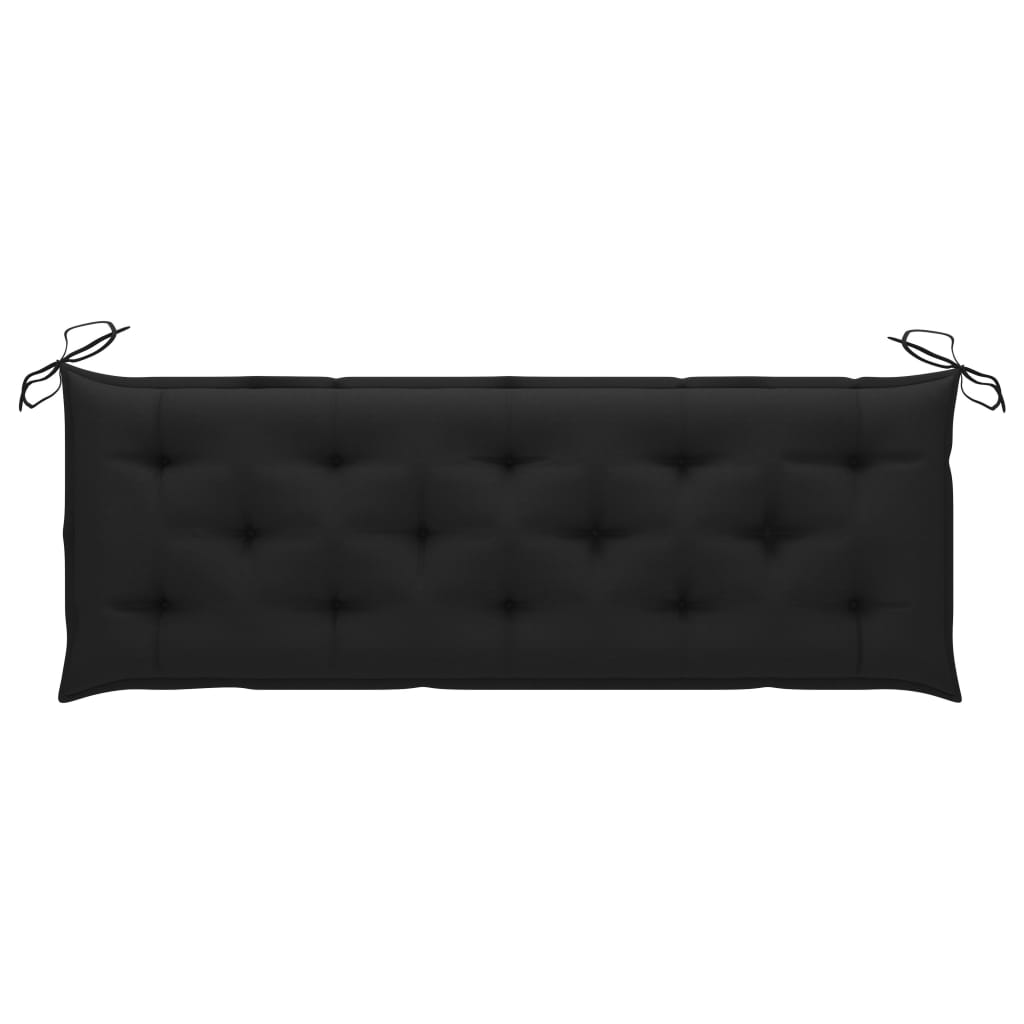 3-Seater Garden Bench with Cushion 150 cm Solid Eucalyptus Wood
