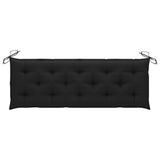 3-Seater Garden Bench with Cushion 150 cm Solid Eucalyptus Wood - Extra Image