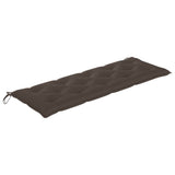 3-Seater Garden Bench with Cushion 150 cm Solid Eucalyptus Wood