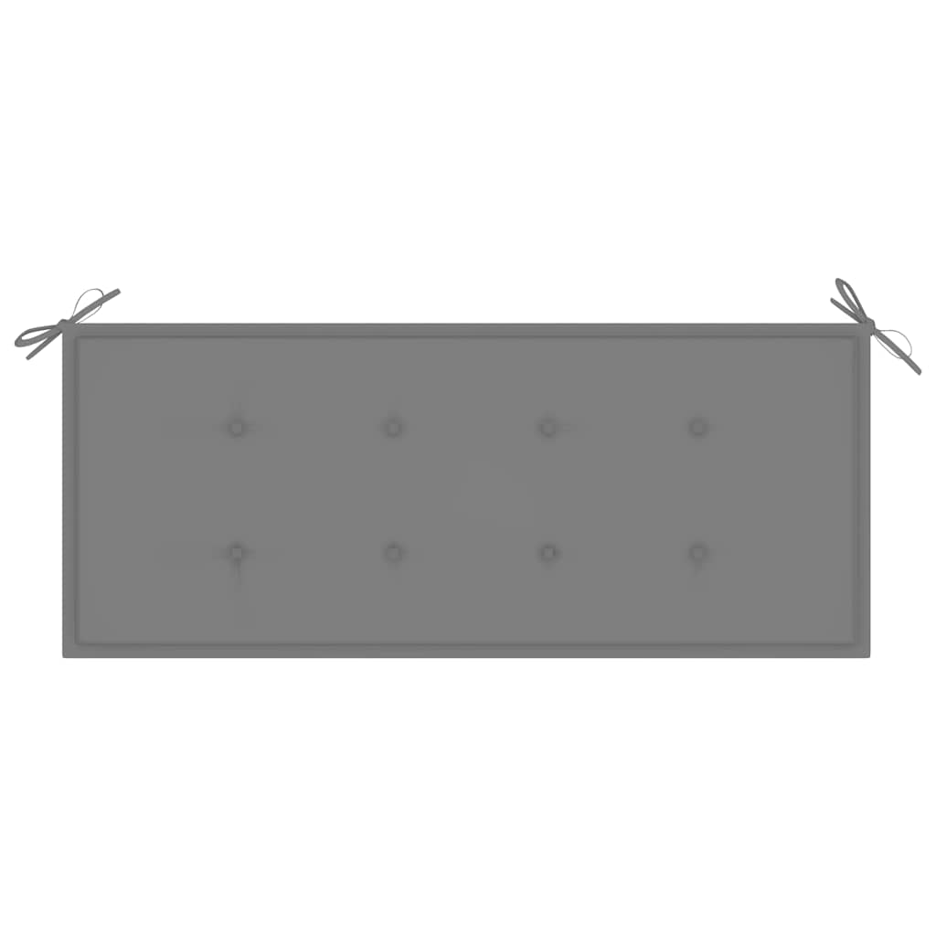 2-Seater Garden Bench with Cushion 120 cm Grey Eucalyptus Wood
