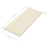 2-Seater Garden Bench with Cushion 120 cm Grey Eucalyptus Wood - Extra Image