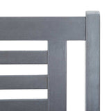 2-Seater Garden Bench with Cushion 120 cm Grey Eucalyptus Wood - 45-Degree Angle