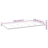 2-Seater Garden Bench with Cushion 120 cm Grey Eucalyptus Wood - Extra Image