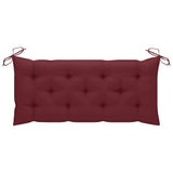 2-Seater Garden Bench with Cushion 120 cm Grey Eucalyptus Wood