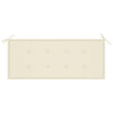 3-Seater Garden Bench with Cushion 150 cm Grey Eucalyptus Wood