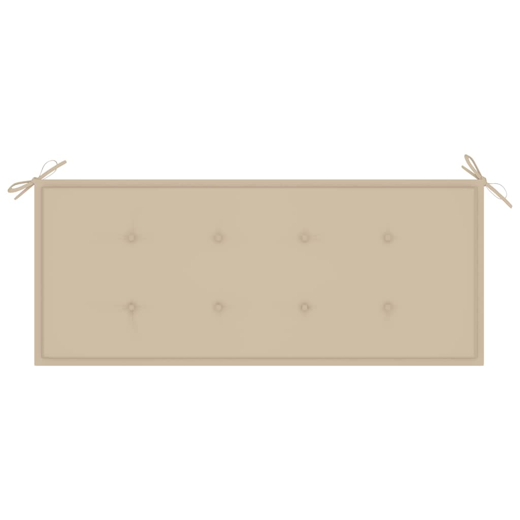 3-Seater Garden Bench with Cushion 150 cm Grey Eucalyptus Wood