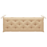 3-Seater Garden Bench with Cushion 150 cm Grey Eucalyptus Wood