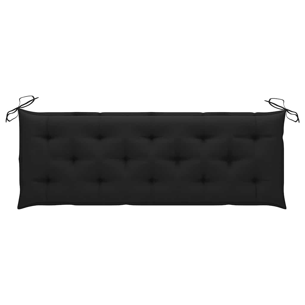 3-Seater Garden Bench with Cushion 150 cm Grey Eucalyptus Wood
