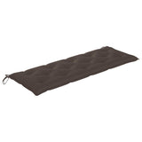 3-Seater Garden Bench with Cushion 150 cm Grey Eucalyptus Wood