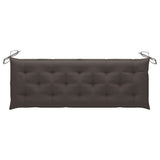 3-Seater Garden Bench with Cushion 150 cm Grey Eucalyptus Wood