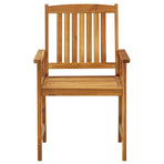 Garden Chairs with Cushions 2 pcs Solid Acacia Wood