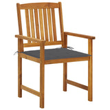 Garden Chairs with Cushions 4 pcs Solid Acacia Wood - Side View