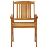 Garden Chairs with Cushions 4 pcs Solid Acacia Wood - 45-Degree Angle