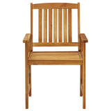 Garden Chairs with Cushions 4 pcs Solid Acacia Wood - 45-Degree Angle