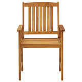 Garden Chairs with Cushions 2 pcs Solid Acacia Wood - 45-Degree Angle