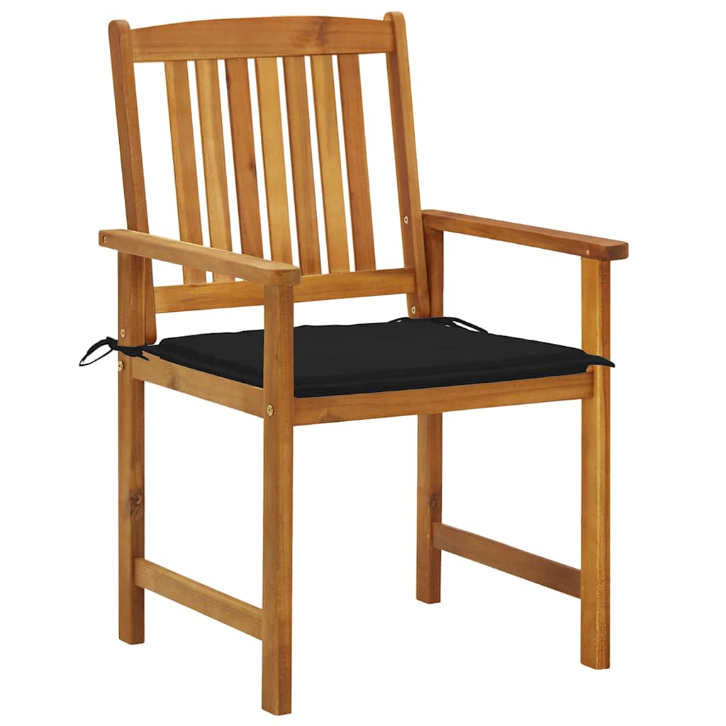Garden Chairs with Cushions 2 pcs Solid Acacia Wood