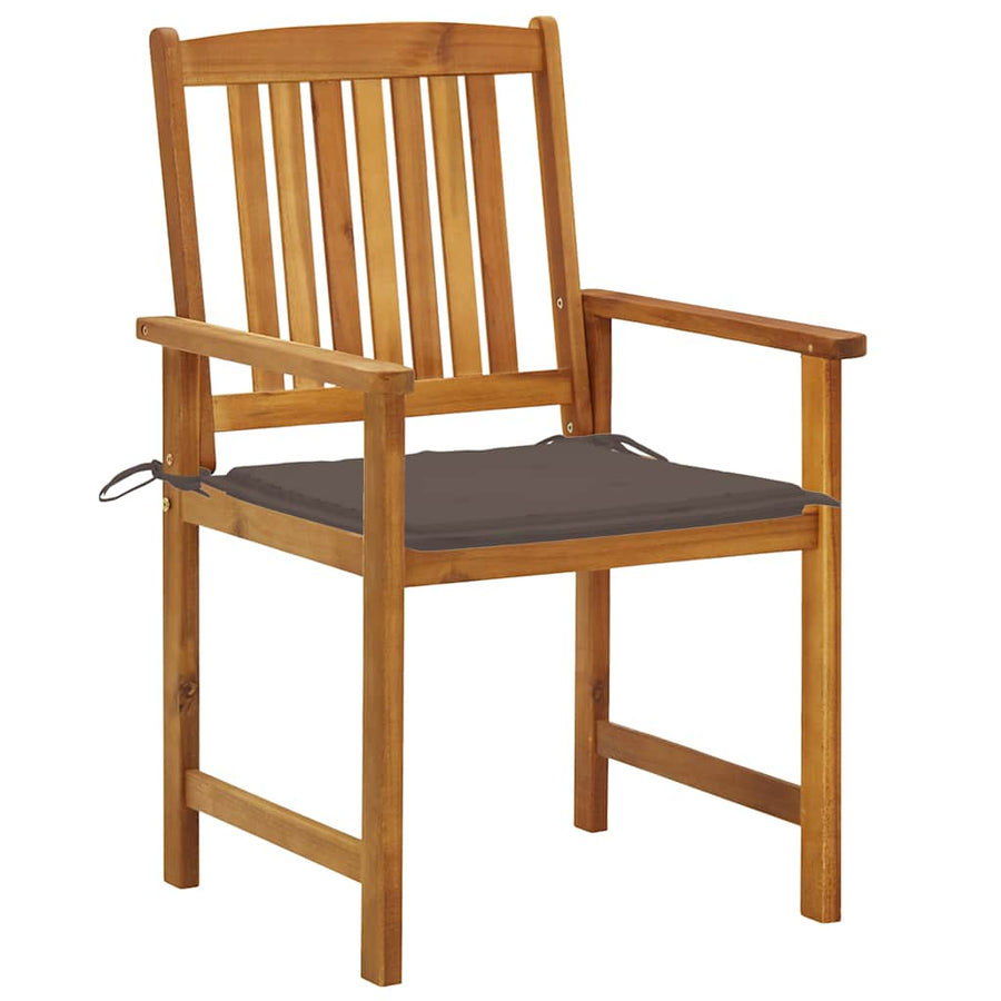 Garden Chairs with Cushions 2 pcs Solid Acacia Wood