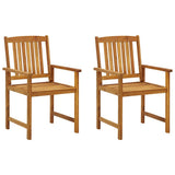 Garden Chairs with Cushions 2 pcs Solid Acacia Wood