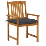 Garden Chairs with Cushions 2 pcs Solid Acacia Wood