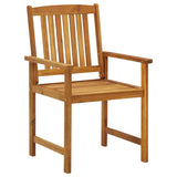 Garden Chairs with Cushions 2 pcs Solid Acacia Wood - Side View