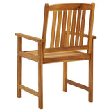 Garden Chairs with Cushions 2 pcs Solid Acacia Wood