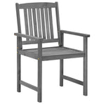 Garden Chairs with Cushions 4 pcs Grey Solid Acacia Wood