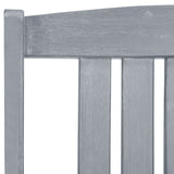 Garden Chairs with Cushions 4 pcs Grey Solid Acacia Wood